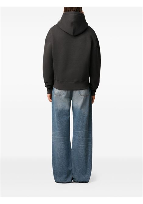 embrossed hoodie man grey AMI PARIS | USW756.749020